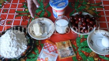 Домашнее печенье на сметане с вишней - шаг 1