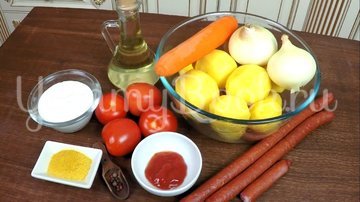 Охотничьи колбаски с картофелем в горшочках по-домашнему - шаг 1