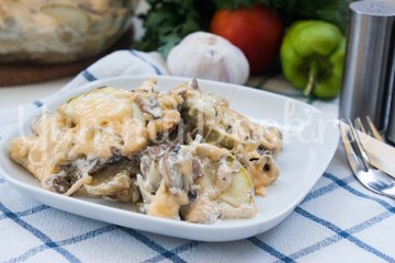 Кабачки с грибами запеченные в сметане - шаг 12