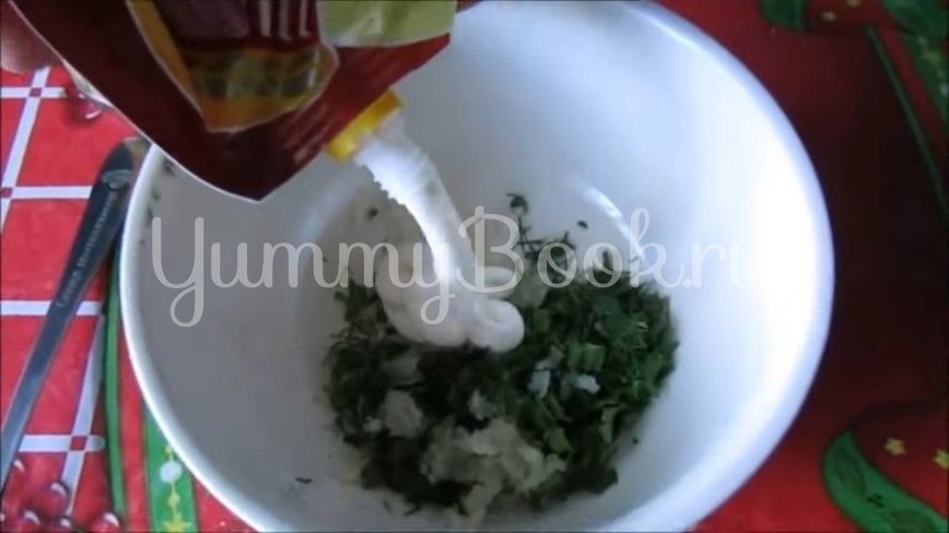 Закуска из баклажанов, помидоров и зелени - шаг 3