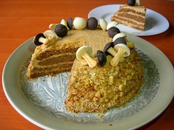 Орехово-кофейный торт на День рождения