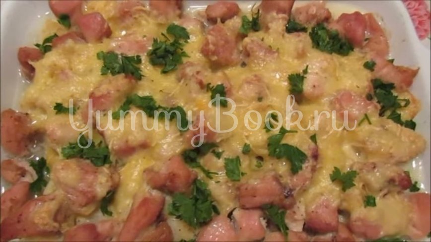 Курица с цветной капустой под сливочным соусом и сыром (в духовке) - шаг 6
