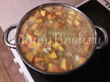 Тыквенно-чечевичный суп с копчёной курицей - шаг 9