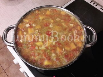 Тыквенно-чечевичный суп с копчёной курицей - шаг 11