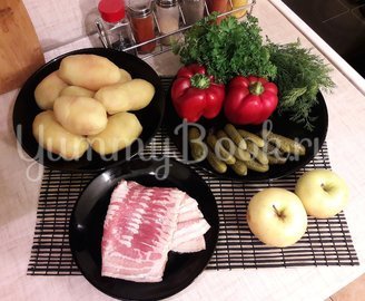 Картофельный салат с беконом и яблоком - шаг 1