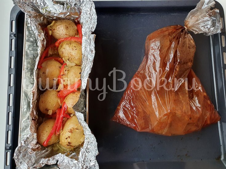 Запечённая говядина под маринадом с печеным картофелем - шаг 4