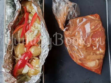 Запечённая говядина под маринадом с печеным картофелем - шаг 3