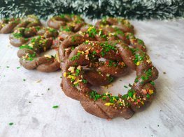 Шоколадное печенье «Рождественские веночки»