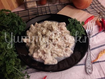 Куриное филе в сливочно-луковом соусе - шаг 9