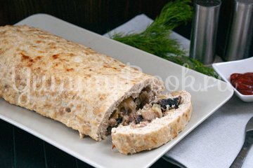 Куриный рулет с сыром и грибами - шаг 8