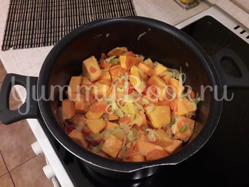 Тыквенный суп-пюре с болгарскими перцами - шаг 7