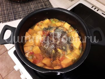 Тыквенный суп-пюре с болгарскими перцами - шаг 9