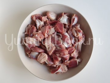 Куриные желудки в остром соусе - шаг 1