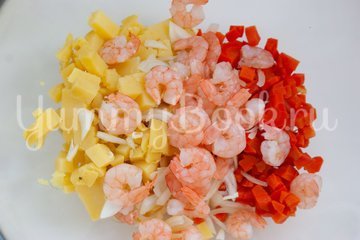 Картофельный салат с креветками - шаг 3