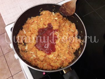 Пряная горошница с овощами в сковороде - шаг 5