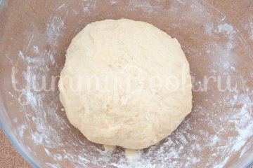 Дрожжевой пирог с фаршем, грибами и сыром - шаг 6