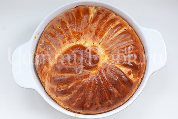 Дрожжевой пирог с фаршем, грибами и сыром - шаг 14