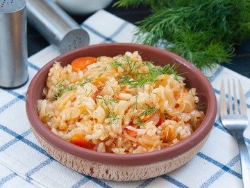 Лаханоризо - тушеная капуста с рисом