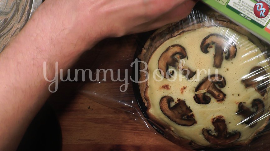 Блинный торт с грибами и фаршем - шаг 8