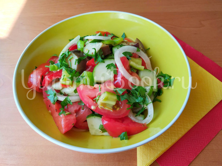 Салат из овощей с пикантной заправкой «Шехерезада» - шаг 8