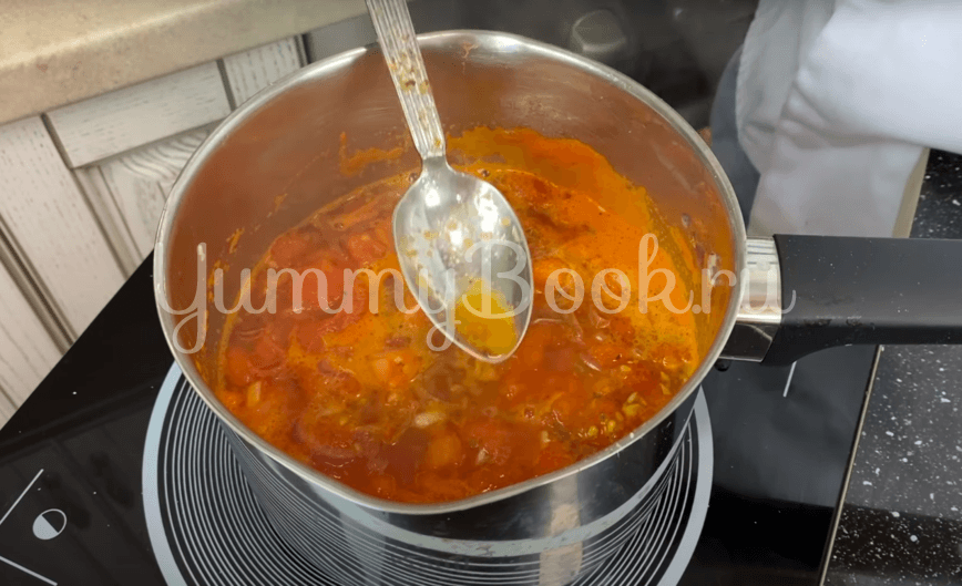 Итальянский томатный суп с сухариками  - шаг 5