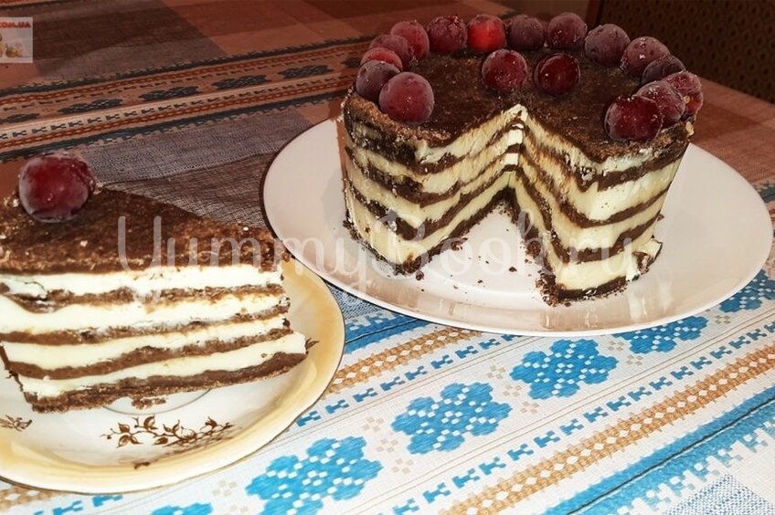 Шоколадно-творожный торт «Лентяй»