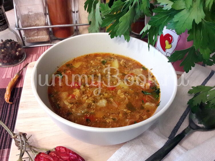 Густой овощной суп с фаршем - шаг 15