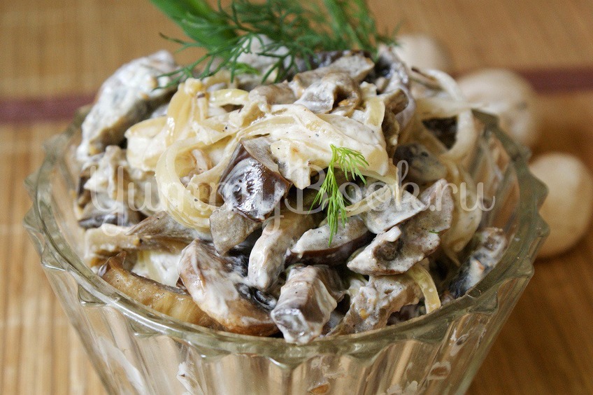 Рецепт Баклажанно-грибной салат