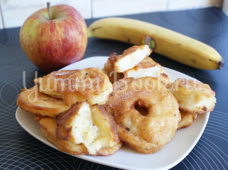Яблоки и бананы жареные в тесте - шаг 14