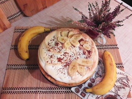 Тарт с бананами и белковым кремом