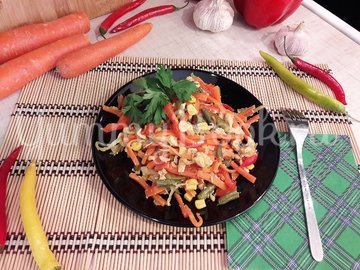Куриное филе с разноцветными овощами - шаг 12