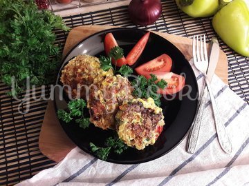 Рубленные куриные котлеты с овощами - шаг 9