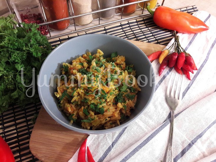 Пряный рис с овощами в сковороде - шаг 11