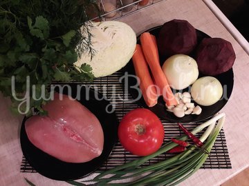 Свекольный суп с куриными фрикадельками - шаг 1