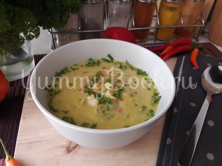 Овощной суп-пюре с куриным филе и болгарскими перцами - шаг 17