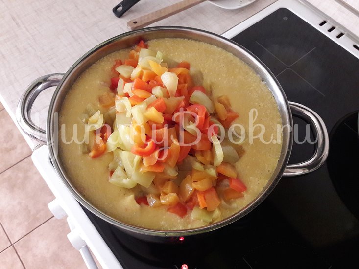 Овощной суп-пюре с куриным филе и болгарскими перцами - шаг 13
