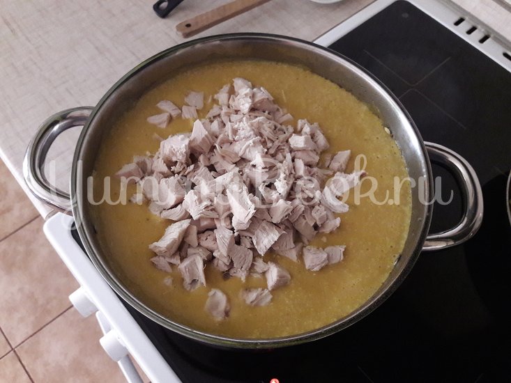 Овощной суп-пюре с куриным филе и болгарскими перцами - шаг 12