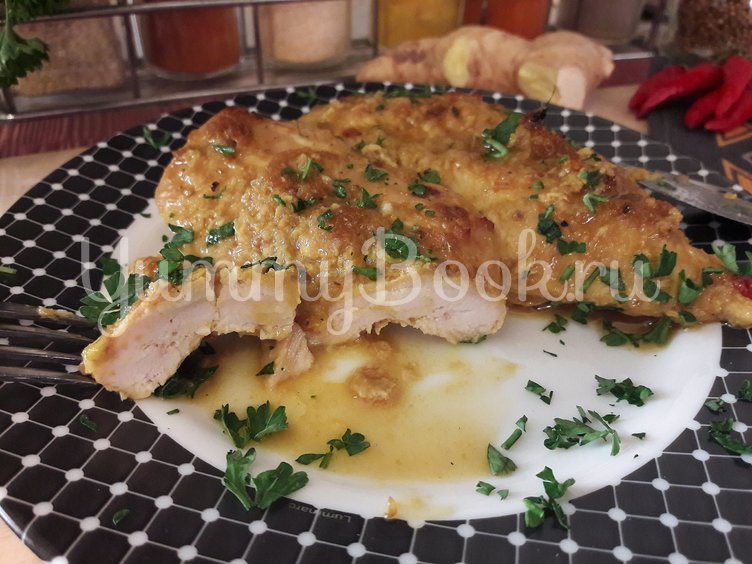 Куриное филе в имбирно-лимонном маринаде с мёдом​ - шаг 10